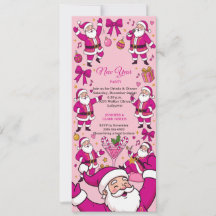 Funny Santa Friendsmas Christmas Party Invitation