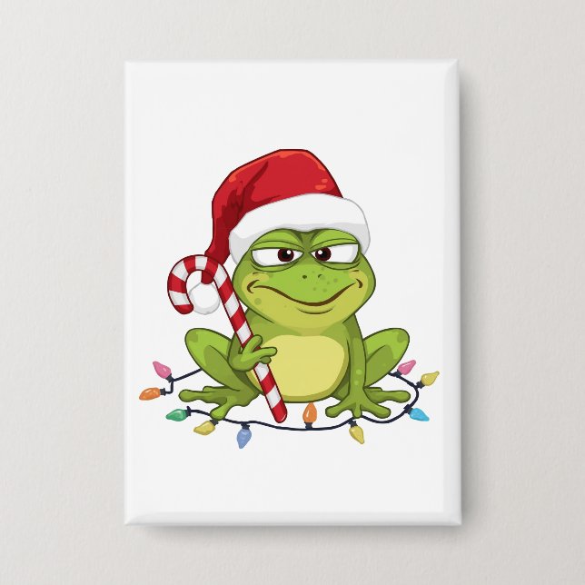 Funny Santa Frog Christmas Shirt - Cute Frog with  (Front)