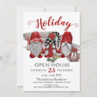 Funny Santa Gnomes Christmas Holiday Open House