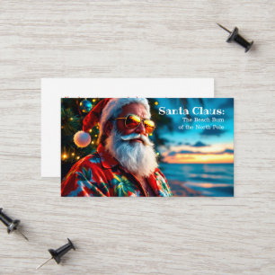 Funny Santa Greetings Calling Card