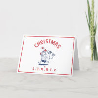 Funny Santa In Summer Christmas In July