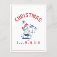 Funny Santa In Summer Christmas In July