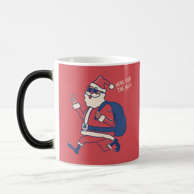 Funny Santa Is Coming For The Ho's Christmas Magic Mug (Left)