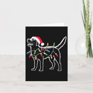 Funny Santa Labrador Retriever Christmas Lights Do Card
