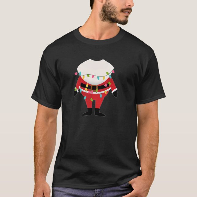 Funny Santa Lazy Christmas Costume Last Minute Fam T-Shirt (Front)