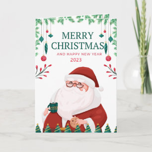 Funny Santa Merry Christmas Holiday Card