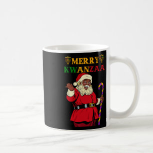 Funny Santa Merry Kwanzaa African American Holiday Coffee Mug