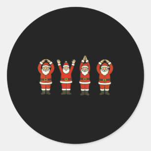 Funny Santa Ohio Midwestern Party O-h-i-o Christma Classic Round Sticker
