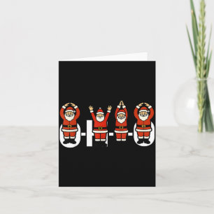Funny Santa Ohio Party O-h-i-o Christmas Season Mi Card