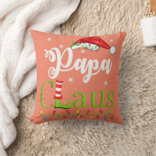 Funny Santa Papa Claus Christmas Matching Family Throw Pillow