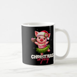 Funny Santa Pig Hawaiian Christmas In July Beach S Coffee Mug
