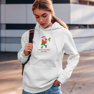 Funny Santa Playing Pickleball I Dash & Smash Fun Hoodie