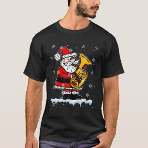 Funny Santa Playing Tuba Christmas Tuba Lover X-ma T-Shirt