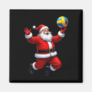 Funny Santa Playing Volleyball Christmas Lights Xm Magnet