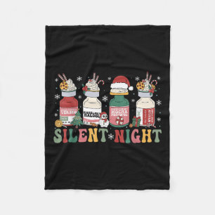 Funny Santa Profol Silent Night Icu Nurses Merry C Fleece Blanket