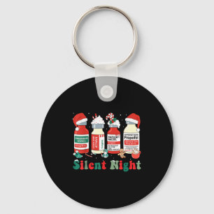 Funny Santa Profol Silent Night Icu Nurses Merry C Keychain