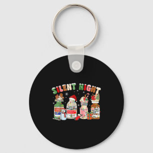 Funny Santa Profol Silent Night Icu Nurses Merry C Keychain