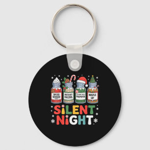 Funny Santa Profol Silent Night Icu Nurses Merry C Keychain
