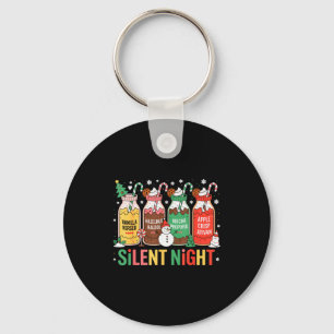 Funny Santa Profol Silent Night Icu Nurses Merry C Keychain