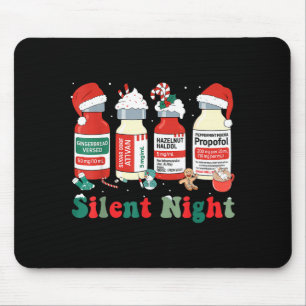 Funny Santa Profol Silent Night Icu Nurses Merry C Mouse Pad