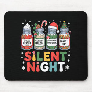 Funny Santa Profol Silent Night Icu Nurses Merry C Mouse Pad