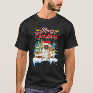 Funny Santa Pug Dog Merry Christmas Men Women Kids T-Shirt