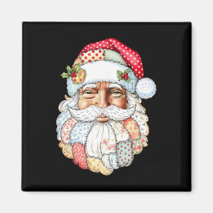 Funny Santa Quilt Christmas Graphic For Men Women Magnet