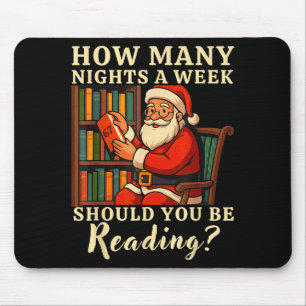 Funny Santa Reading 67 Meme Tee Christmas Teacher  Mouse Pad