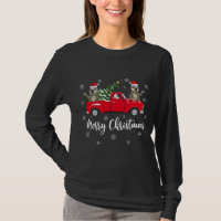 Funny Santa Riding Christmas Tree Truck Sloth Chri
