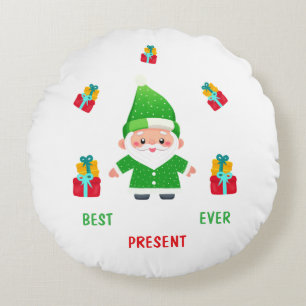 Funny Santa Round Pillow