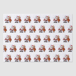 Funny Santa & Rudolph Holiday Tissue Paper