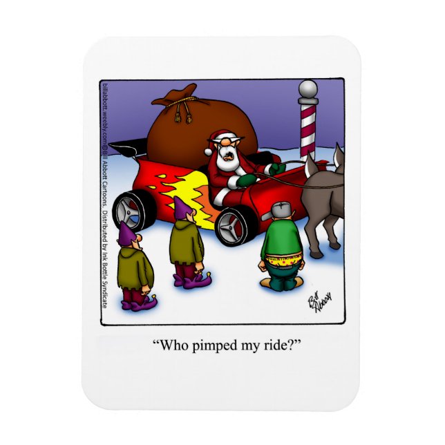 Funny Santa’s Pimped Ride  Humour Magnet Gift (Vertical)