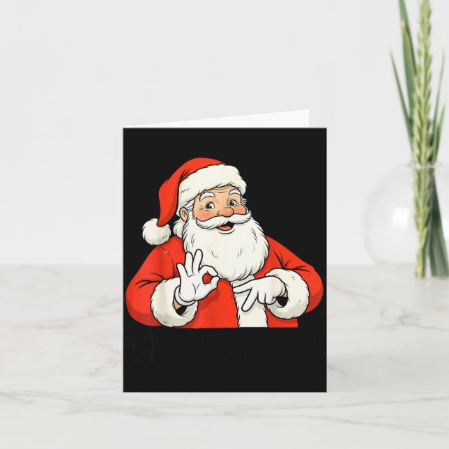 Funny Santa Says Six Seven Christmas 67 Meme Xmas  Card (Front)