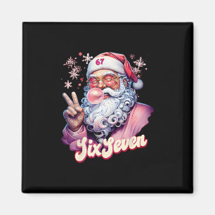 Funny Santa Says Six Seven Christmas 67 Meme Xmas Magnet