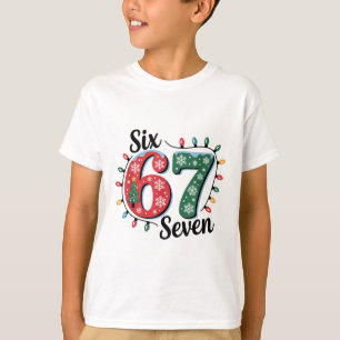 Funny Santa Says Six Seven Christmas 67 Meme Xmas T-Shirt