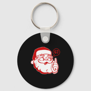 Funny Santa Says Six Seven Christmas 67 Xmas Boys Keychain