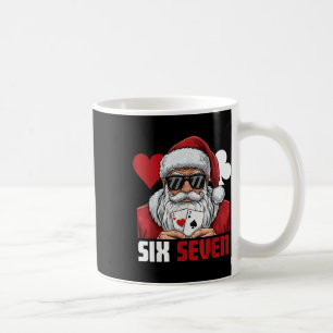 Funny Santa Says Six Seven Poker Christmas 67 Meme Coffee Mug