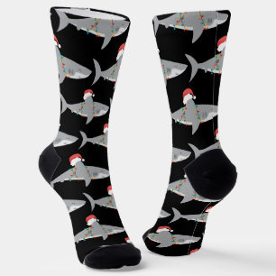 Funny Santa Shark Christmas Socks