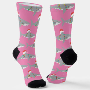 Funny Santa Shark Christmas Socks
