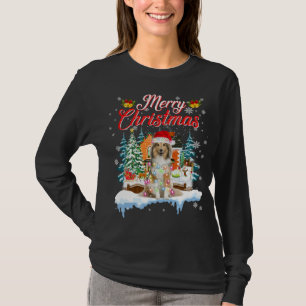 Funny Santa Sheltie Dog Merry Christmas T-Shirt