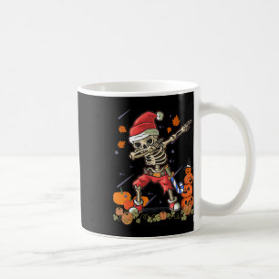 Funny Santa Skeleton Dabbing Halloween Costume Fun Coffee Mug
