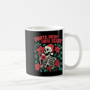 Funny Santa Skeleton Sorta Merry Sorta Y Soky Xmas Coffee Mug