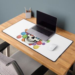 Funny Santa Skull Gothic Christmas Ornaments Desk Mat