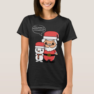Funny Santa-Snowman Merry Christmas Noel Xmas T-Shirt