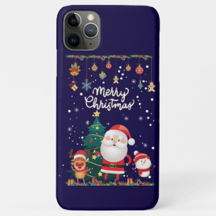 Funny Santa, Snowman, Reindeer Merry Christmas iPhone 11 Pro Max Case