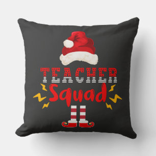 FUNNY SANTA TEACHER SQUAD - CHRISTMAS FUN THROW PILLOW