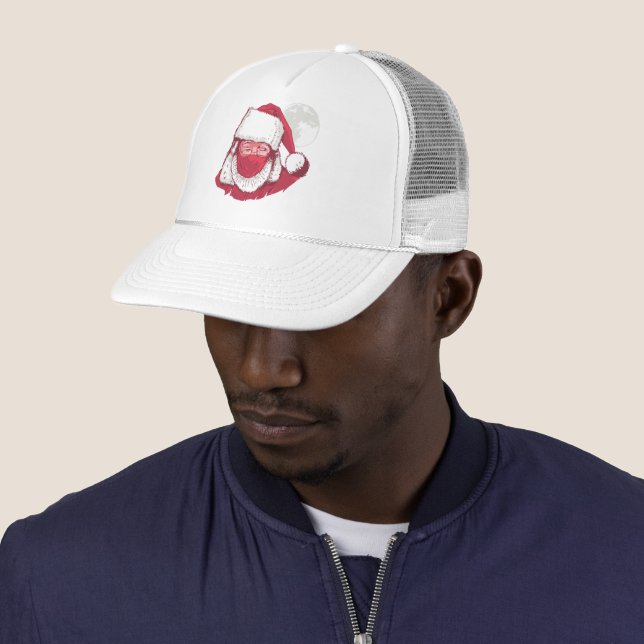 FUNNY SANTA TEACHER TRUCKER HAT (In Situ)