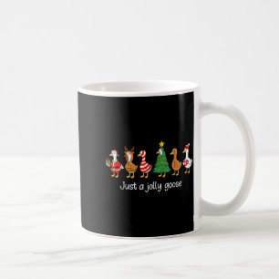 Funny Santa Tee Just A Jolly Goose Christmas Coffee Mug