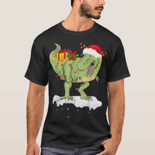 Funny Santa TRe Animal Christmas Lights Lover Chri T-Shirt