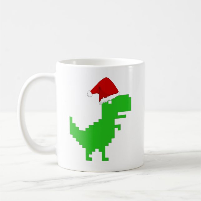 funny santa trex coffee mug (Left)